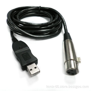 USB Microphone Link Cable, Supports Microsoft Windows XP, 7 and Vista OS